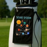 Solar System Planets Science Space Stem Golf Towel
