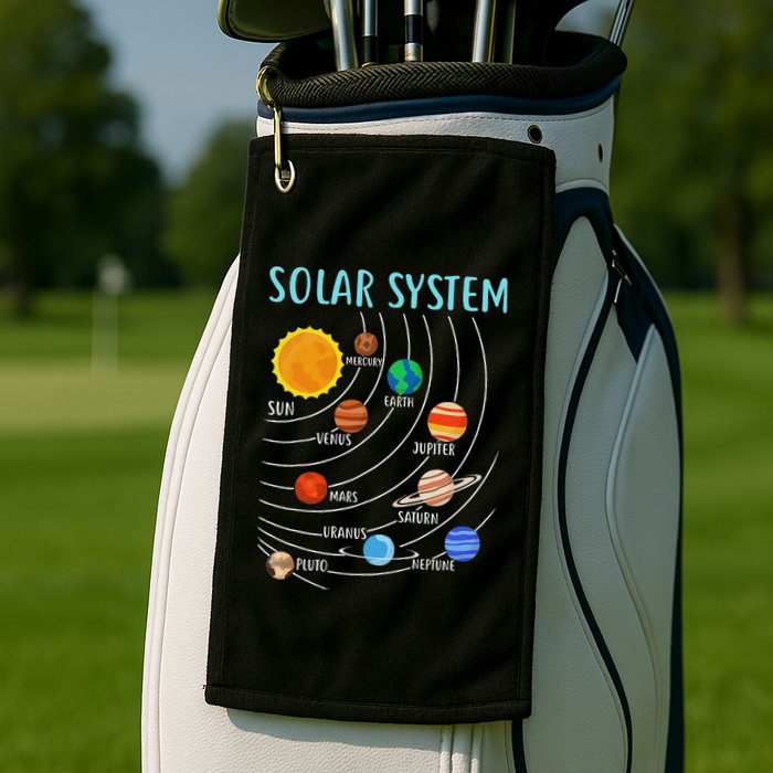 Solar System Planets Science Space Stem Golf Towel