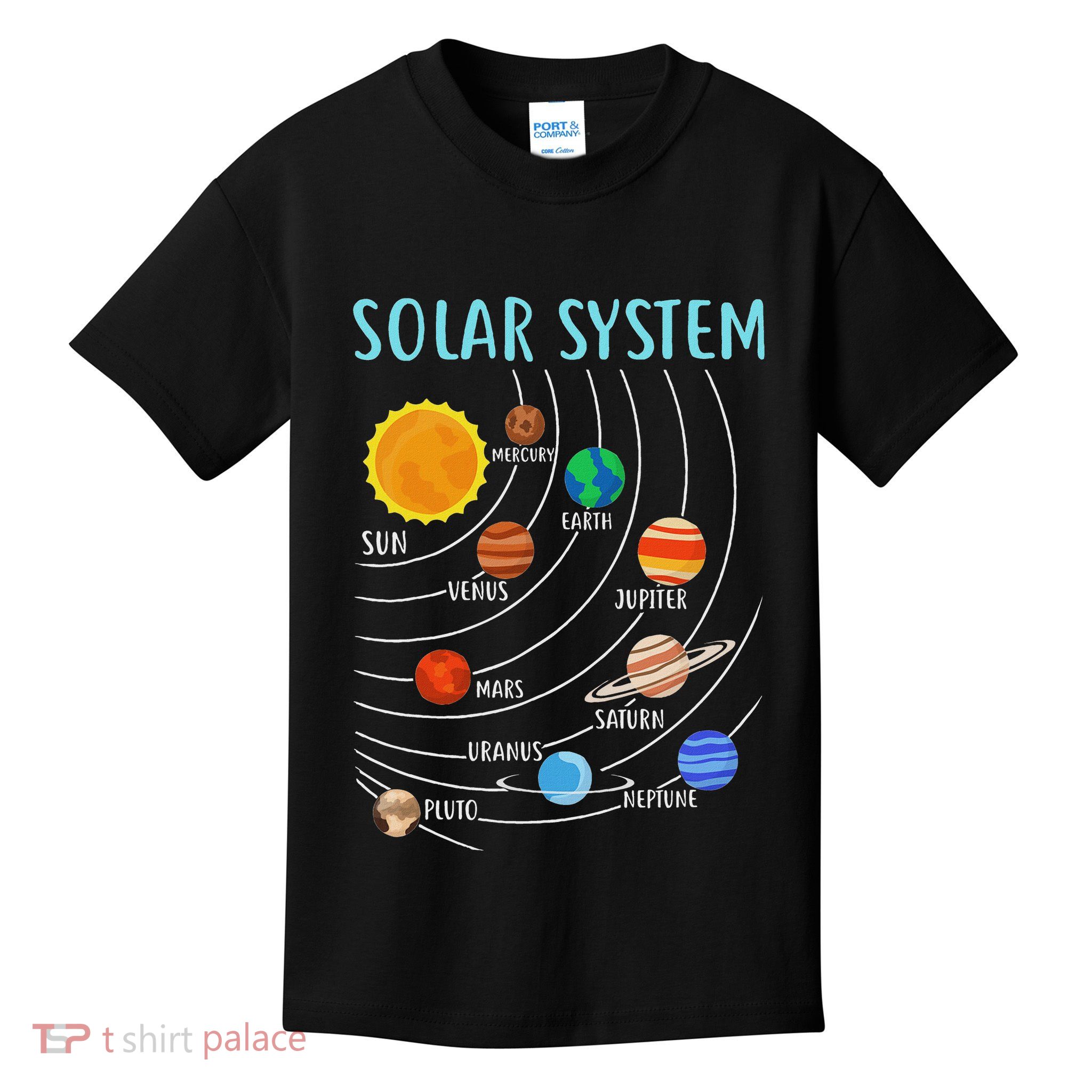 Solar System Planets Science Space Stem Kids T-Shirt