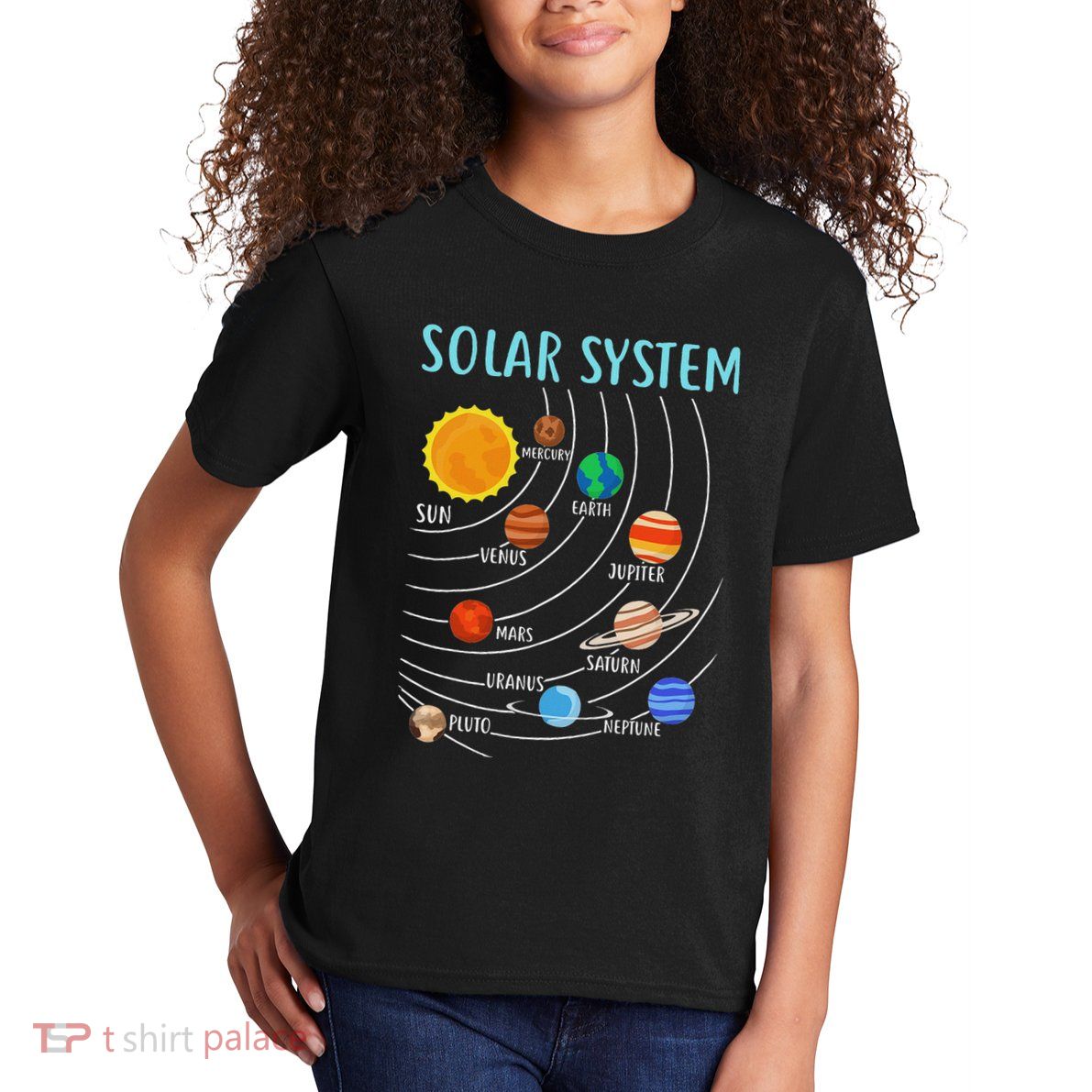 Solar System Planets Science Space Stem Kids T-Shirt