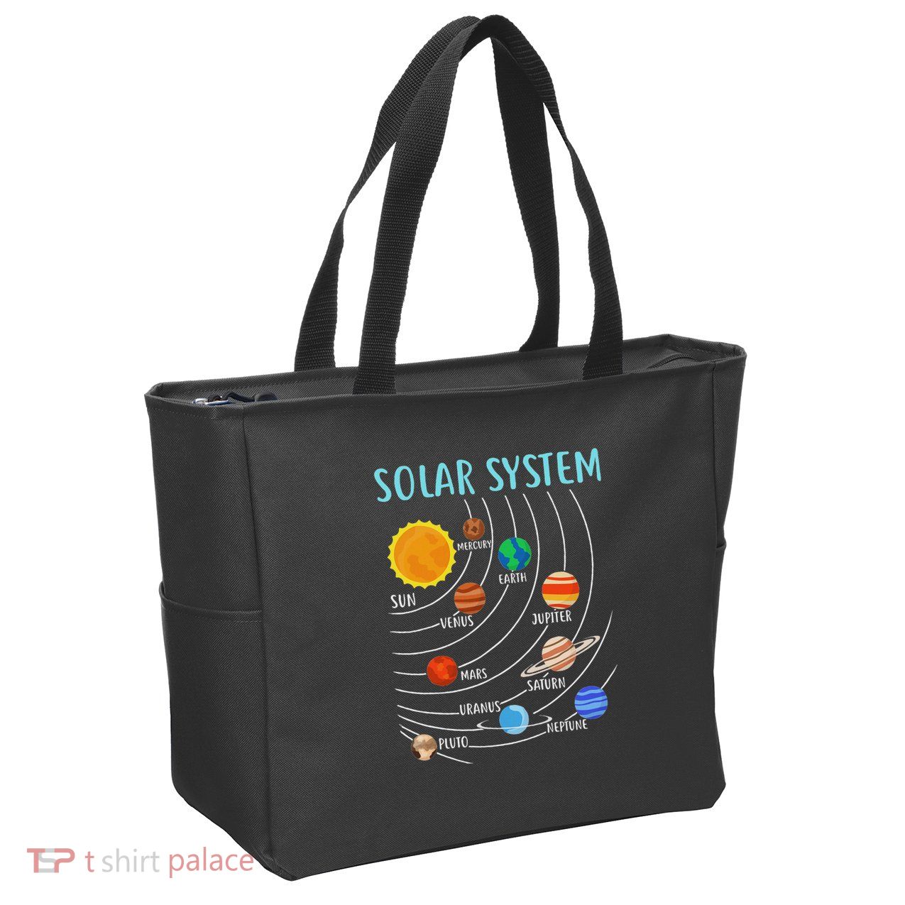 Solar System Planets Science Space Stem Zip Tote Bag