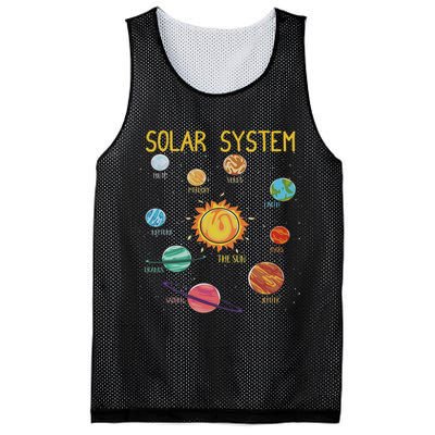 Solar System Planets Science Space Stem Mesh Reversible Basketball Jersey Tank