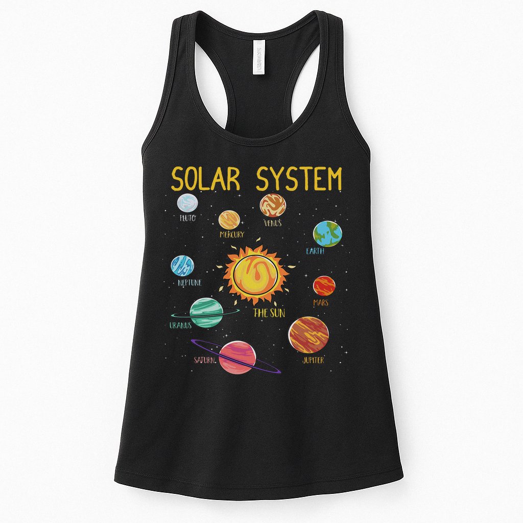 Solar System Planets Science Space Stem Womens Tank Top