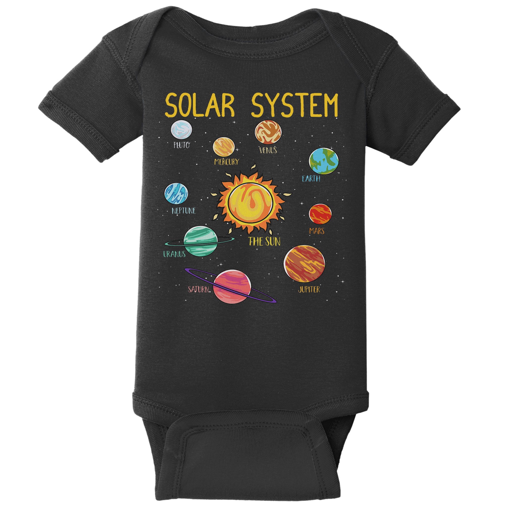 Solar System Planets Science Space Stem Baby Bodysuit