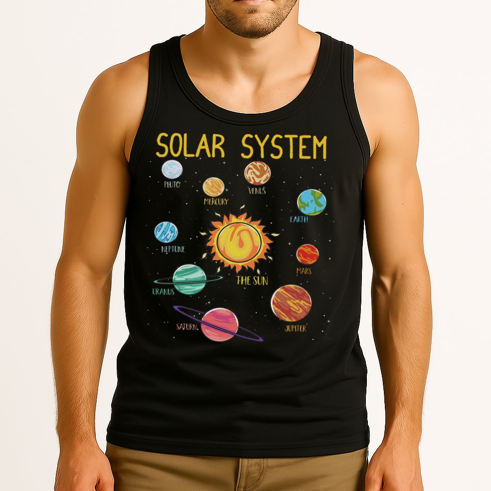 Solar System Planets Science Space Stem Tank Top