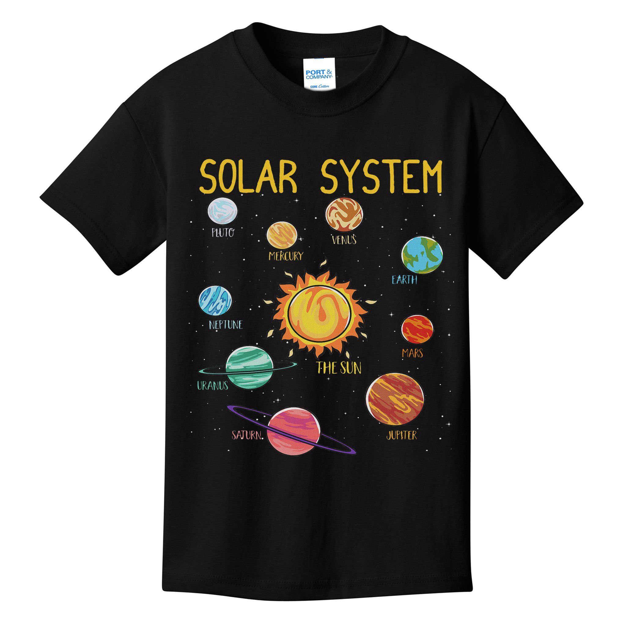 Solar System Planets Science Space Stem Kids T-Shirt