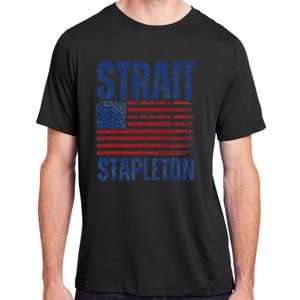 S.T.R.A.I.T S.T.A.P.L.E.T.O.N Patriotic American Flag Concert Adult ChromaSoft Performance T-Shirt