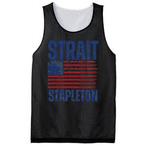 S.T.R.A.I.T S.T.A.P.L.E.T.O.N Patriotic American Flag Concert Mesh Reversible Basketball Jersey Tank