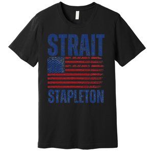 S.T.R.A.I.T S.T.A.P.L.E.T.O.N Patriotic American Flag Concert Premium T-Shirt