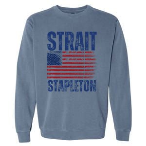 S.T.R.A.I.T S.T.A.P.L.E.T.O.N Patriotic American Flag Concert Garment-Dyed Sweatshirt