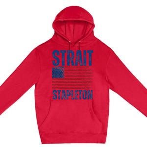 S.T.R.A.I.T S.T.A.P.L.E.T.O.N Patriotic American Flag Concert Premium Pullover Hoodie