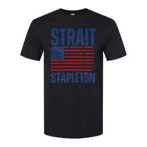 S.T.R.A.I.T S.T.A.P.L.E.T.O.N Patriotic American Flag Concert Softstyle CVC T-Shirt