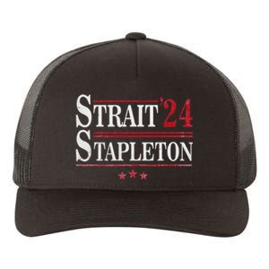 S.T.R.A.I.T S.T.A.P.L.E.T.O.N Patriotic American Flag Concert Yupoong Adult 5-Panel Trucker Hat