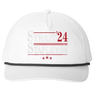 S.T.R.A.I.T S.T.A.P.L.E.T.O.N Patriotic American Flag Concert Snapback Five-Panel Rope Hat