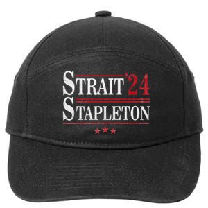 S.T.R.A.I.T S.T.A.P.L.E.T.O.N Patriotic American Flag Concert 7-Panel Snapback Hat