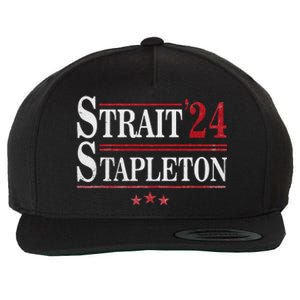 S.T.R.A.I.T S.T.A.P.L.E.T.O.N Patriotic American Flag Concert Wool Snapback Cap