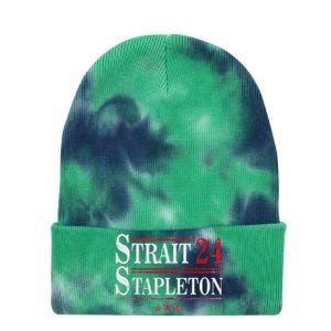 S.T.R.A.I.T S.T.A.P.L.E.T.O.N Patriotic American Flag Concert Tie Dye 12in Knit Beanie