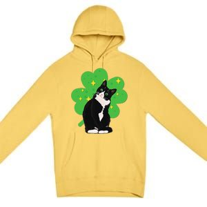 St. Saint Patrick's Day Tuxedo Cat WoCostume Premium Pullover Hoodie