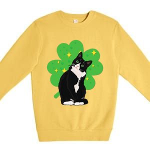 St. Saint Patrick's Day Tuxedo Cat WoCostume Premium Crewneck Sweatshirt