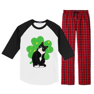 St. Saint Patrick's Day Tuxedo Cat WoCostume Raglan Sleeve Pajama Set