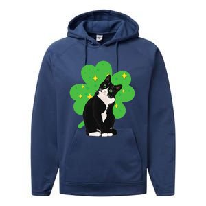 St. Saint Patrick's Day Tuxedo Cat WoCostume Performance Fleece Hoodie