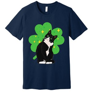 St. Saint Patrick's Day Tuxedo Cat WoCostume Premium T-Shirt