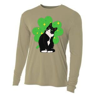 St. Saint Patrick's Day Tuxedo Cat WoCostume Cooling Performance Long Sleeve Crew