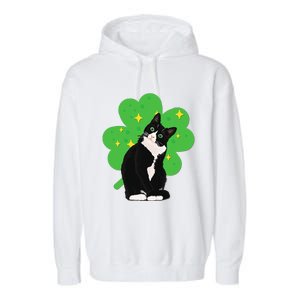 St. Saint Patrick's Day Tuxedo Cat WoCostume Garment-Dyed Fleece Hoodie