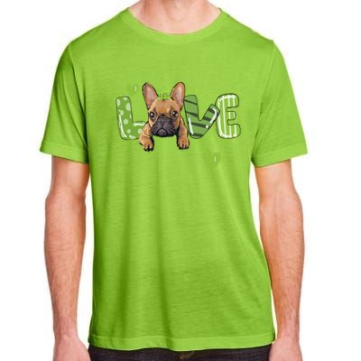 Saint St. Patrick's Day Gift French Bulldog Frenchie Lovers Adult ChromaSoft Performance T-Shirt