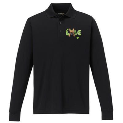 Saint St. Patrick's Day Gift French Bulldog Frenchie Lovers Performance Long Sleeve Polo