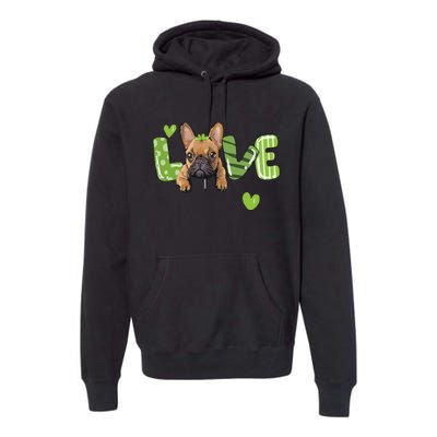 Saint St. Patrick's Day Gift French Bulldog Frenchie Lovers Premium Hoodie