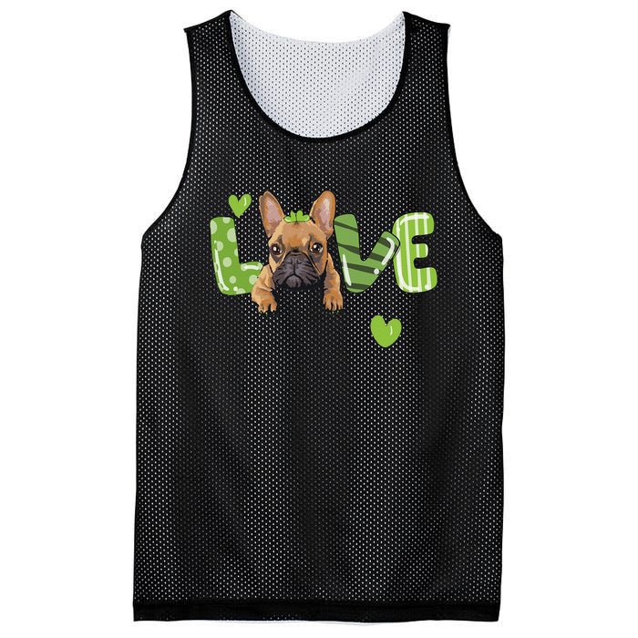 Saint St. Patrick's Day Gift French Bulldog Frenchie Lovers Mesh Reversible Basketball Jersey Tank