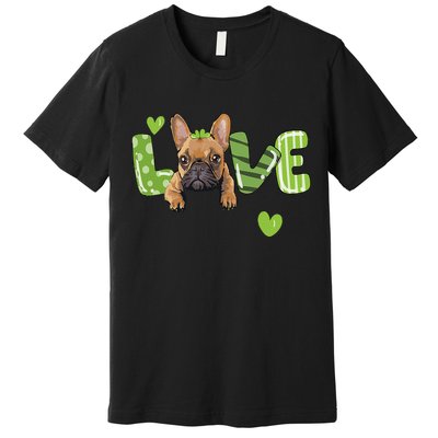 Saint St. Patrick's Day Gift French Bulldog Frenchie Lovers Premium T-Shirt