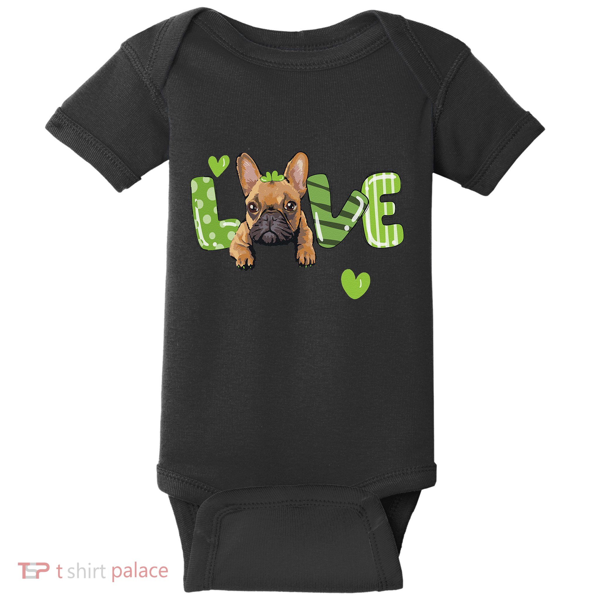 Saint St. Patrick's Day Gift French Bulldog Frenchie Lovers Baby Bodysuit