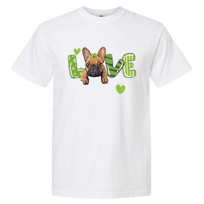 Saint St. Patrick's Day Gift French Bulldog Frenchie Lovers Garment-Dyed Heavyweight T-Shirt