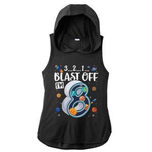 Solar System Planets Eight 8 Years Old 8th Birthday Gift Ladies PosiCharge Tri-Blend Wicking Draft Hoodie Tank