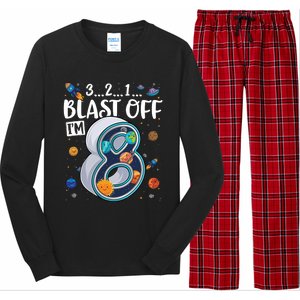 Solar System Planets Eight 8 Years Old 8th Birthday Gift Long Sleeve Pajama Set