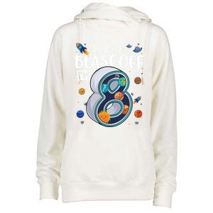 Solar System Planets Eight 8 Years Old 8th Birthday Gift Womens Funnel Neck Pullover Hood