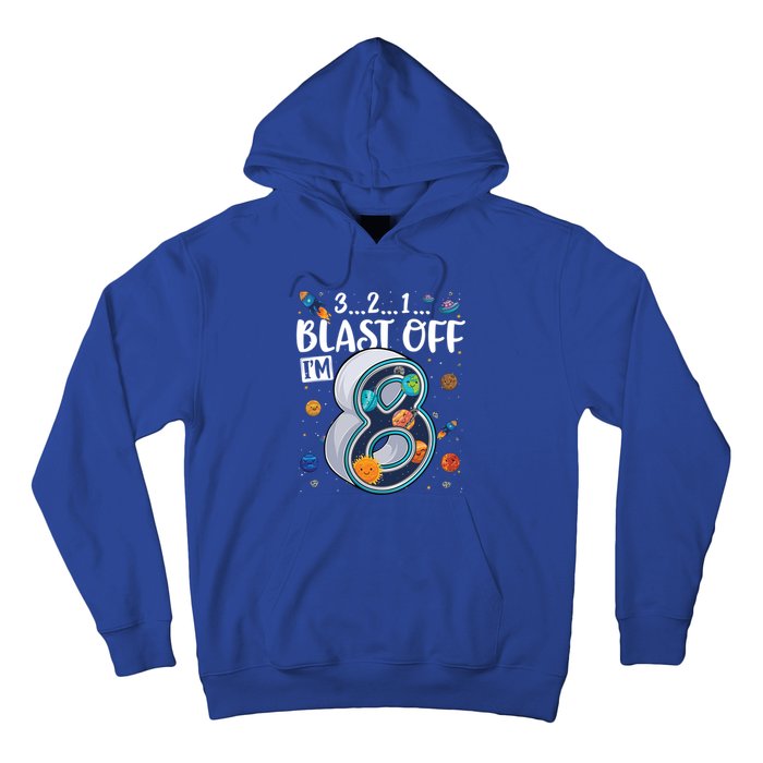 Solar System Planets Eight 8 Years Old 8th Birthday Gift Hoodie