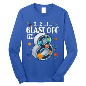 Solar System Planets Eight 8 Years Old 8th Birthday Gift Long Sleeve Shirt