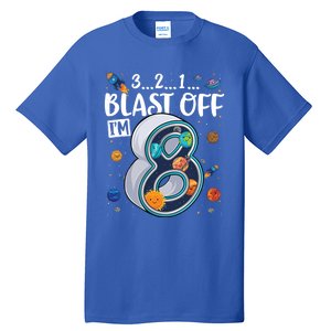 Solar System Planets Eight 8 Years Old 8th Birthday Gift Tall T-Shirt