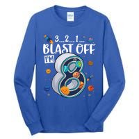 Solar System Planets Eight 8 Years Old 8th Birthday Gift Tall Long Sleeve T-Shirt