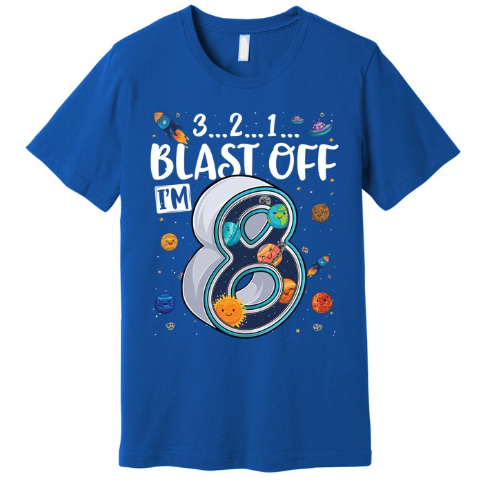 Solar System Planets Eight 8 Years Old 8th Birthday Gift Premium T-Shirt