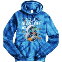 Solar System Planets Eight 8 Years Old 8th Birthday Gift Tie Dye Hoodie