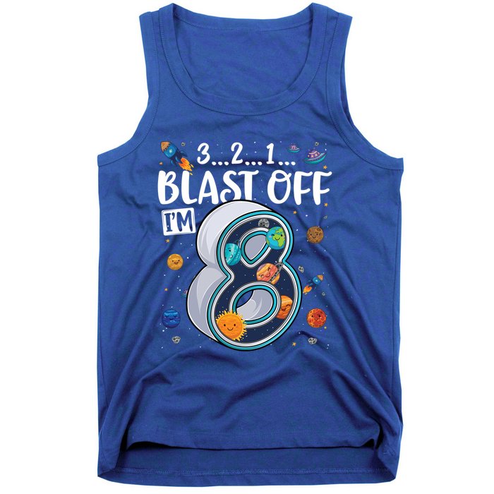 Solar System Planets Eight 8 Years Old 8th Birthday Gift Tank Top