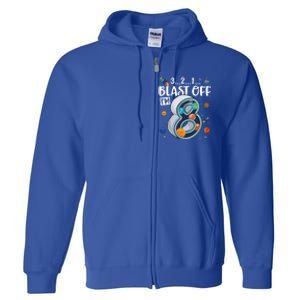 Solar System Planets Eight 8 Years Old 8th Birthday Gift Full Zip Hoodie