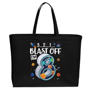 Solar System Planets Eight 8 Years Old 8th Birthday Gift Cotton Canvas Jumbo Tote