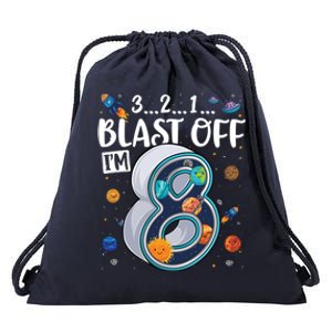 Solar System Planets Eight 8 Years Old 8th Birthday Gift Drawstring Bag