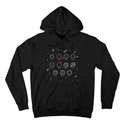 Solar System Planets Science Space Astronomy Hoodie