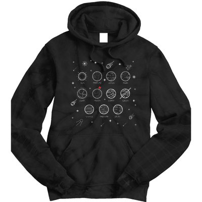 Solar System Planets Science Space Astronomy Tie Dye Hoodie